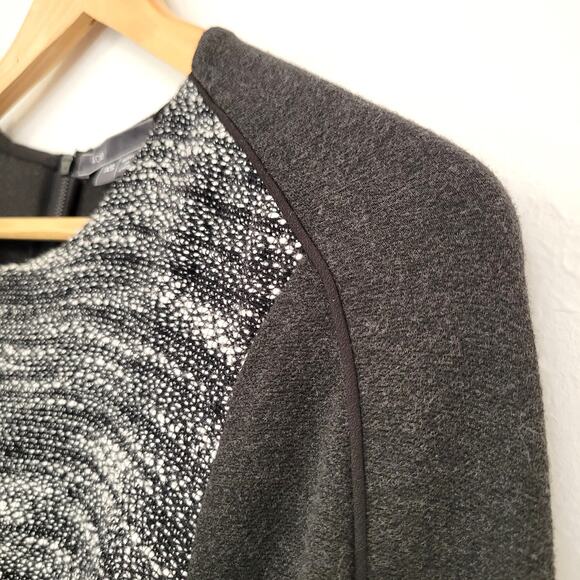 Vince Shift Dress Women's XS Dark Gray Tweed Boucle Pockets Wool Blend Lined - Picture 5 of 14